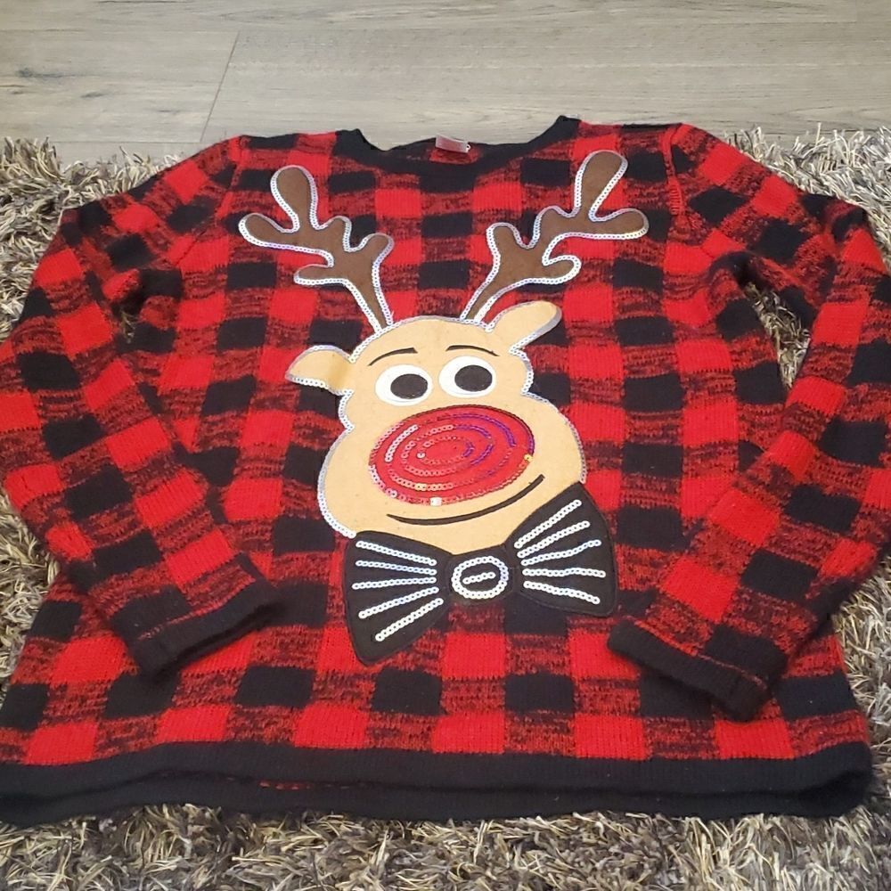 Womens Rudolph Christmas Sweater  Small